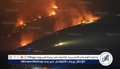 القوات الإسرائيلية تفتعل حريقا في ريف القنيطرة الجنوبي