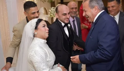 في لحظة إنسانية مؤثرة، محافظ بورسعيد يشارك عروسين من ذوي الاحتياجات الخاصة فرحة زفافهما
