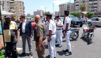 نائب محافظ بورسعيد يقود حملة كبيرة لاستعادة النظام في حي المناخ