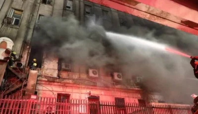 استمرار جهود الإطفاء والسيطرة على حريق سنترال رمسيس بعد اشتعال النيران