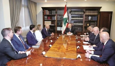 المبعوث الأمريكي يثني على رد لبنان فيما يتعلق بسلاح حزب الله