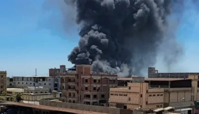 نيران ضخمة تندلع في مصنع داخل المنطقة الصناعية بدمياط الجديدة