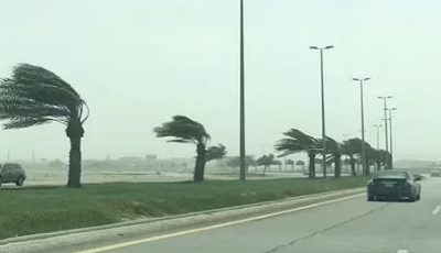 رياح نشطة على منطقة المدينة المنورة
