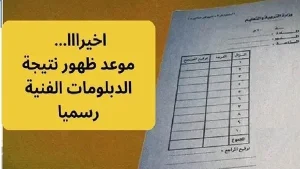 رابط نتيجة الدبلومات الفنية 2025 الدور الأول برقم الجلوس والاسم فقط محافظة القاهرة عبر موقع بوابة التعليم الفني في مصر